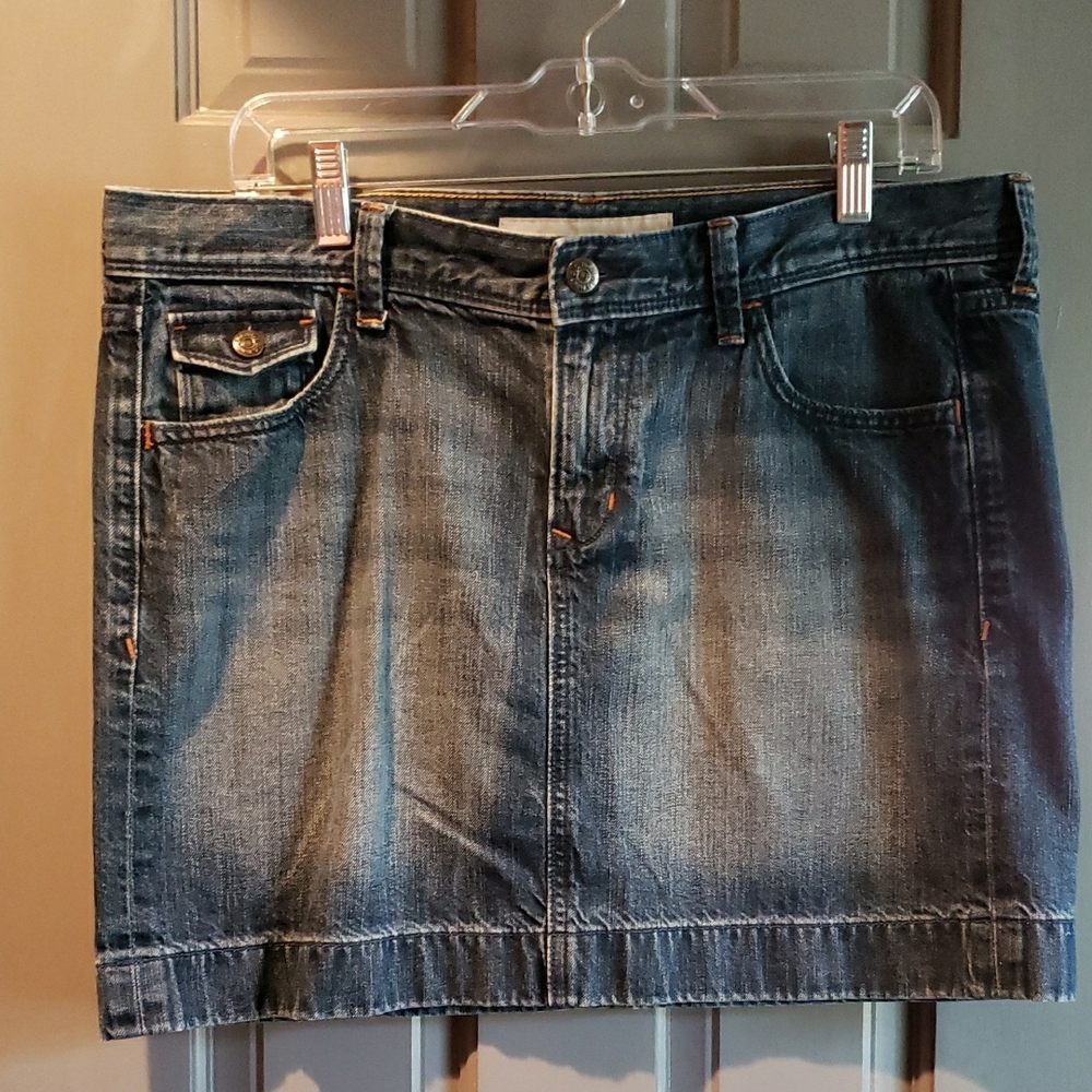 Old Navy Blue Mini Skirt Casual Denim 12